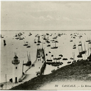 Cancale, Brittany, France - The return of the Fishing Fleet