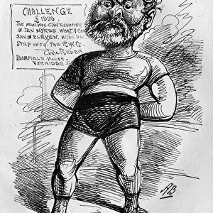 Caricature of Charles Reade, novelist and dramatist