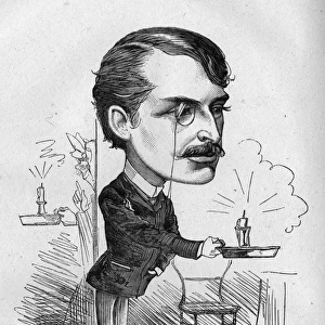 Caricature of Claude Carton, British actor and playwright