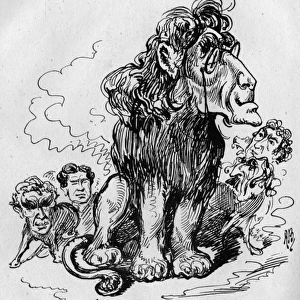 Caricature, Henry Irving as The Lyceum Lion