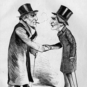 Caricature of John Ryder and Tom Mead, English actors