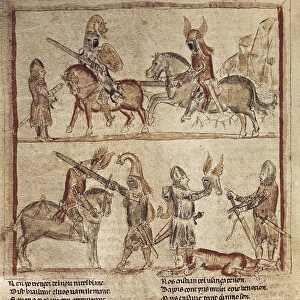 Carolingian Empire (s. VIII). Duel Scene between