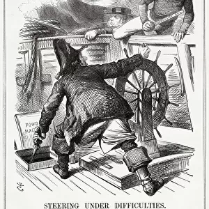 Cartoon, Steering Under Difficulties (Disraeli, Gladstone)