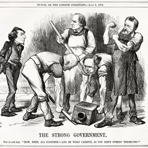 Cartoon, The Strong Government (Disraeli and Gladstone)