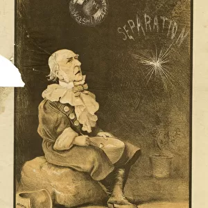 Cartoon of W E Gladstone as Bubbles