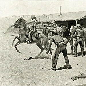 Changing horses at the Pony Express