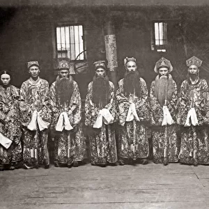 Chinese actors, China, circa 1880s. Date: circa 1880s