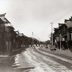 Chinese quarter, Shanghai, China, circa 1890