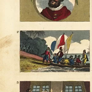 Christopher Columbus exploring the West Indies