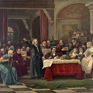 Christopher Columbus at the royal court of Spain
