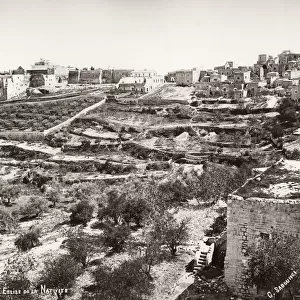 Church of the Nativity and view of the town of Bethlehem