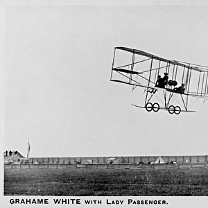 Claude Grahame-White in an early aeroplane
