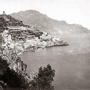 The coast at Amalfi, Italy, circa 1880s