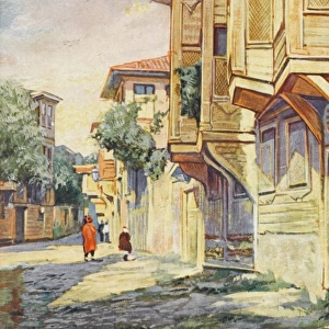 Constantinople - Street scene with cumbas