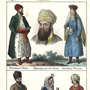 Costumes of high-ranking Persian men and women