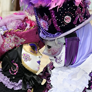 Couple wearing Venice Carnival Costumes