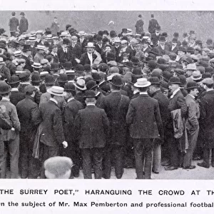 Craig, The Surrey Poet, haranguing the crowd at the Oval cricket ground on the subject of