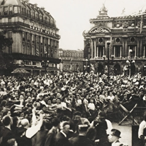 The Crowd at the Place De L Opera