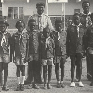 Cub scouts from two packs, Banjul, Gambia, West Africa