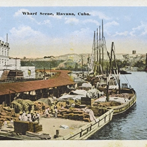 Cuba - Havana - Wharf Scene in the harbour