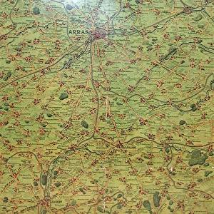 Daily Mail coloured map of part of the Western Front