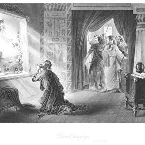 Daniel in Egypt praying toward Jerusalem