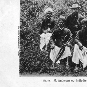 Danish Missionary in India, M. Andersen and staff