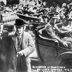 David Lloyd George visiting Newport during WW1