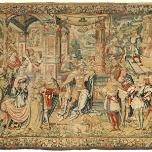 David Before Saul. Flemish tapestry 1525 c