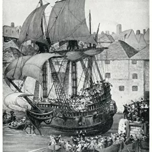 Departure of the Mayflower from Plymouth
