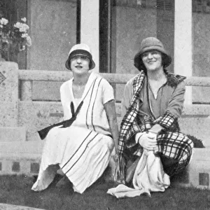 One of the Dolly Sisters and Alice Delysia at Deauville, France, 1925 Date: 1925