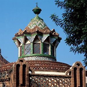 Dome of the Horsess Pavilion. Finca Guell. By Antoni Gaudi