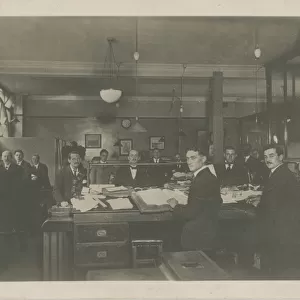 Edwardian Clerks (possibly in Office of JJ Bates Ltd)