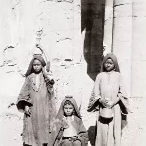 Egyptian children with jugs for water, Egypt