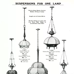 Electric Light Fixtures catalogue, Suspensions for one lamp