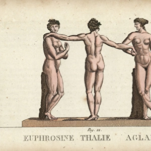 Euphrosyne, Thalia and Aglaea, the three graces