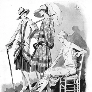 Fashion sketches by Soulie preparing the way for summer, 192