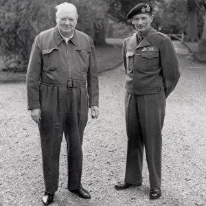 Field Marshall Montgomery and Winston Churchill