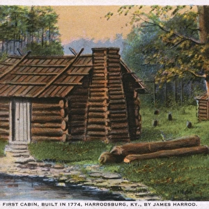 First cabin, Harrodsburg, Kentucky, USA