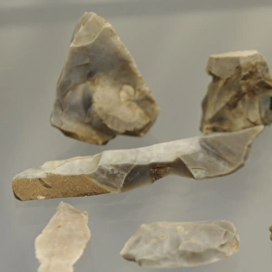 Flint tools used by reindeer hunters. Solbjerg, Lolland. Ahr