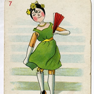 Florence Upton playing cards - Peg at Ball