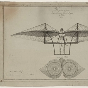 Flugmaschine. Erfunden von Jacob Degen in Wien, 1807