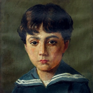 Fortunino Matania as a boy - copy of a portrait by his fathe
