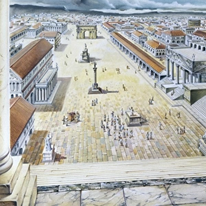 The forum of the city of Rome during the imperial