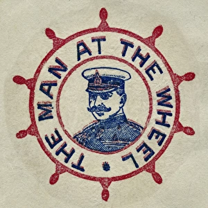 Fruit Label -- The Man at the Wheel