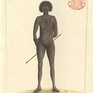 Full-length portrait of an Aboriginal boy named Nanberry