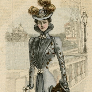 Fur Trim Gown 1899