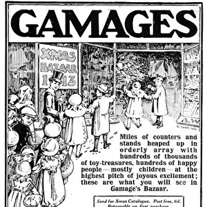 Gamages toy shop advertisement