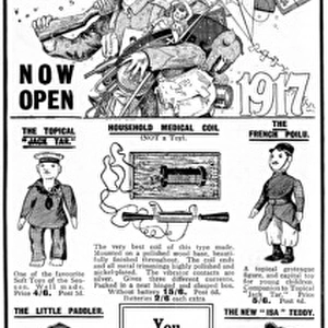 Gamages Xmas bazaar advertisement, WW1