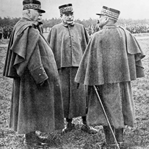 Generals Joffre, Langle de Cary and Guillaumat, WW1